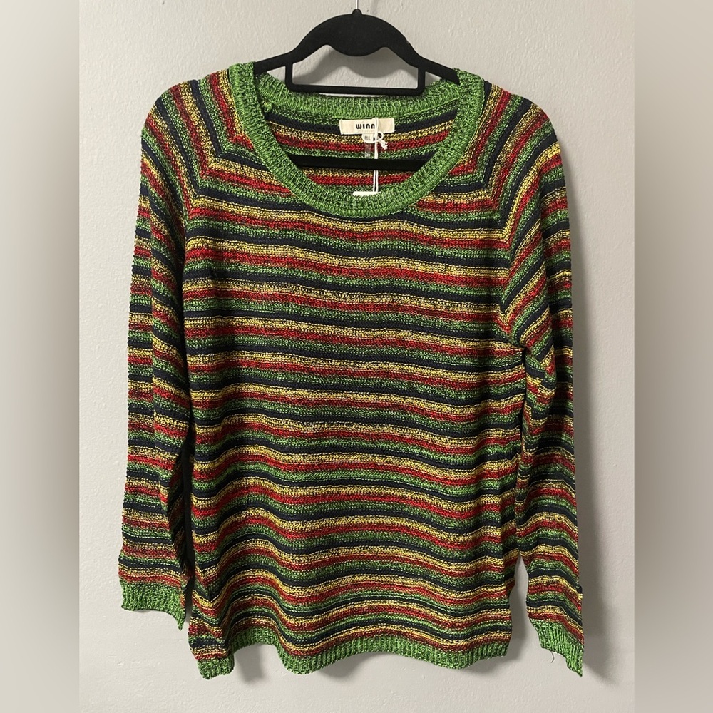 NWT Winni by Miracle Striped Knit Lightweight Sweater. Size M/L